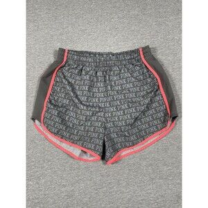 PINK Shorts Womens XS Gray Pink Lined Running Athletic Microfiber Breathable